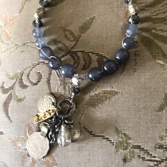 🎄Unique K Sterling Silver Religious Coexist Charm Necklace-598 $70or$65 w/offer - Picture 2 of 11